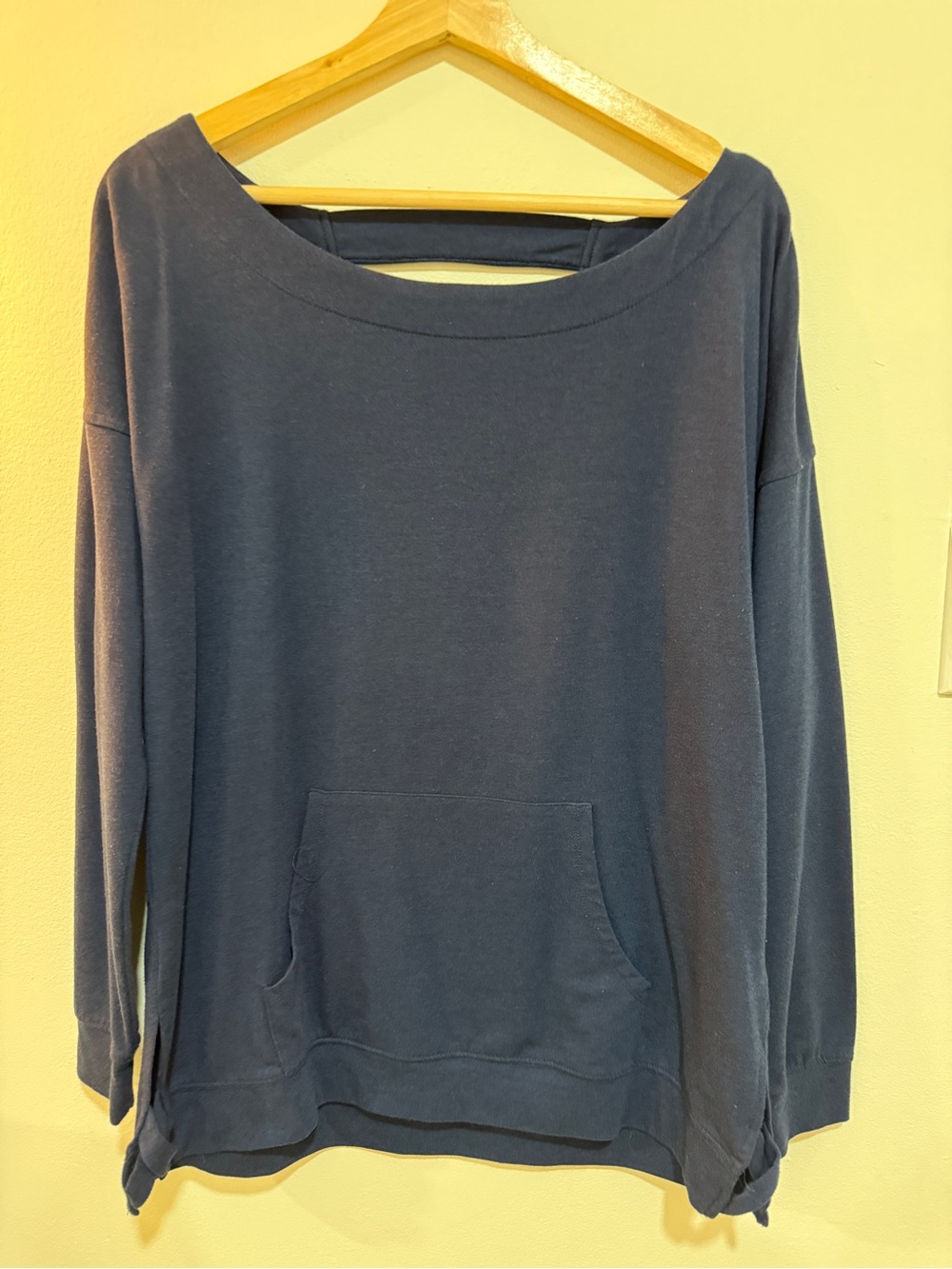 Nannette Laporte Relaxed Boatneck Pullover Sweatshirt - Blue